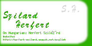 szilard herfert business card